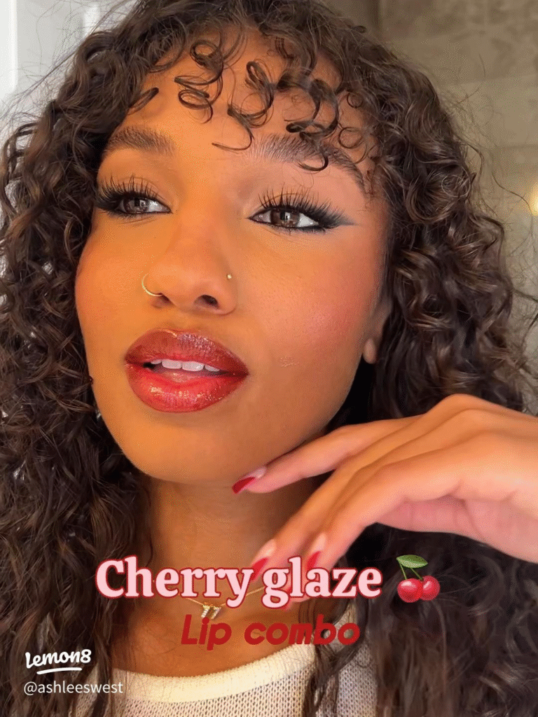 Bomba - Свіжa шкіра, juicy lip stains, cherry glazed губи, toasty-палітра, tightlining і підводка без туші. Гід 2025 з порадами, як носити тренди щодня.