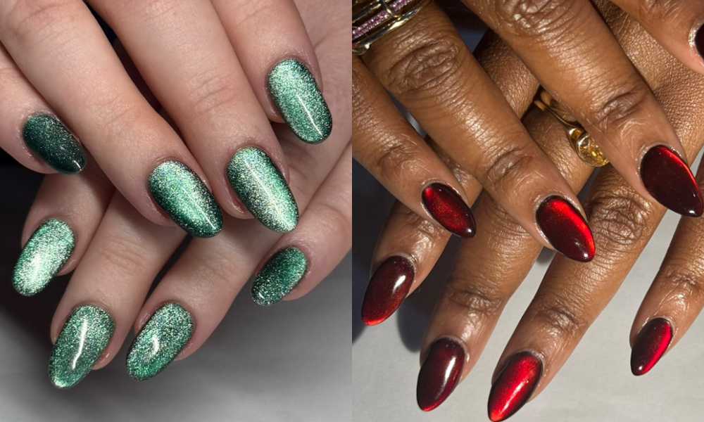 Маникюр на Новый Год 2026: трендовые цвета и идеи - Bomba Bomba - Выбирайте идеальный маникюр на Новый Год 2026! Топовые тренды: хром, вельвет и глиттер. Идеи для праздничной ночи, которые дополнят ваш образ.